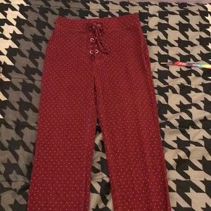 Flowy Polka Dot Stretch Pants